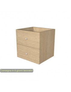 Coppia di cassetti rovere per libreria componibile Maxicolor Artexport 32