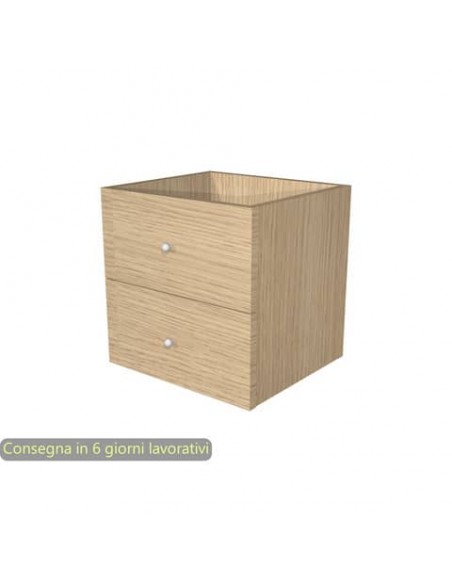 Coppia di cassetti rovere per libreria componibile Maxicolor Artexport 32