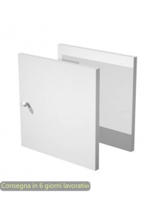 Coppia di antine grigio alluminio per libreria componibile Maxicolor Artexport 32