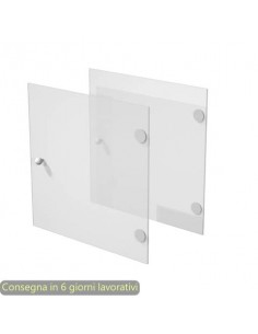 Coppia di antine in vetro satinato per libreria componibile Maxicolor Artexport 32