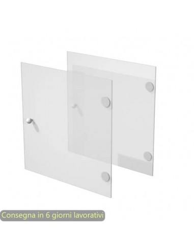 Coppia di antine in vetro satinato per libreria componibile Maxicolor Artexport 32