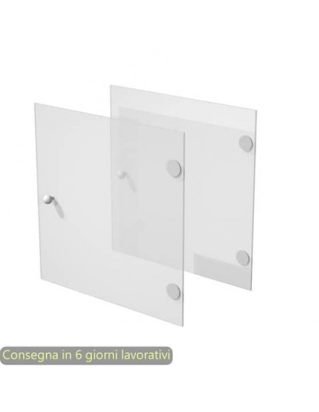 Coppia di antine in vetro satinato per libreria componibile Maxicolor Artexport 32