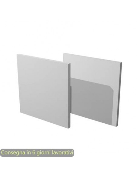 Coppia di dietri grigio alluminio per libreria componibile Maxicolor Artexport 32