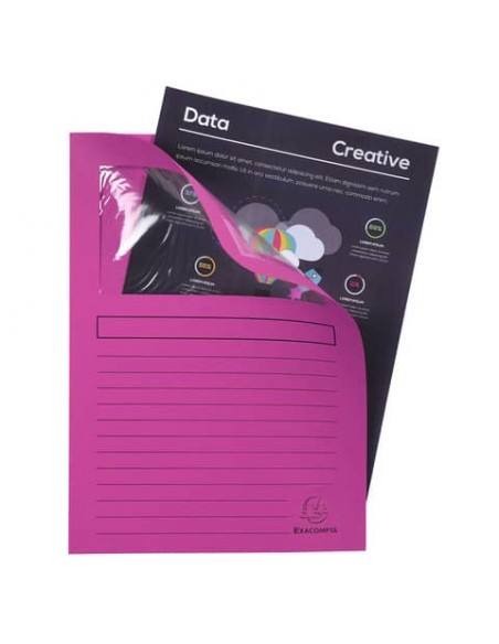 Cartelline con finestra Exacompta Forever® A4 cartoncino 120 g/m² fucsia conf. da 100 - 50108E