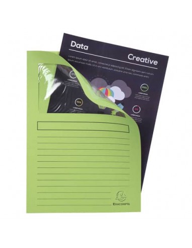 Cartelline con finestra Exacompta Forever® A4 cartoncino 120 g/m² verde chiaro  conf. da 100 - 50107E