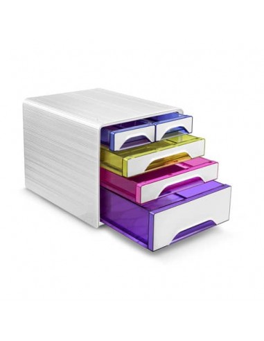 Cassettiera da scrivania CEP Smoove 360x288x271 mm bianco 5 cassetti misti 1072130931