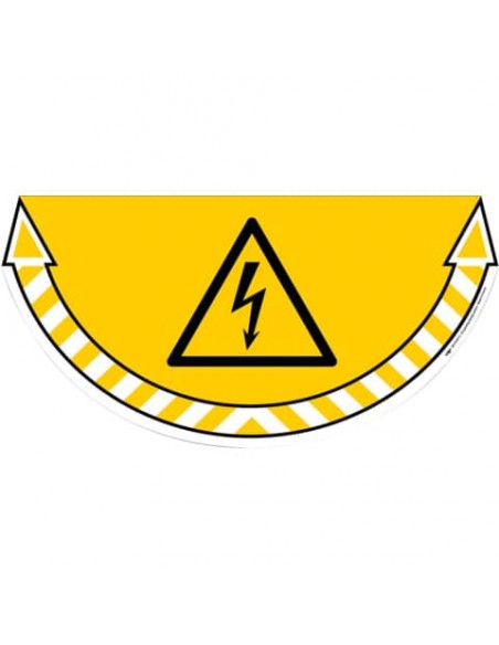 Adesivi Segnalatori CEP rischio elettrico PVC 700x350 mm. sp 0