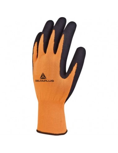 Guanto da lavoro Delta Plus Apollon VV733 in maglia poliestere arancio-nero taglia 10 - VV733OR10