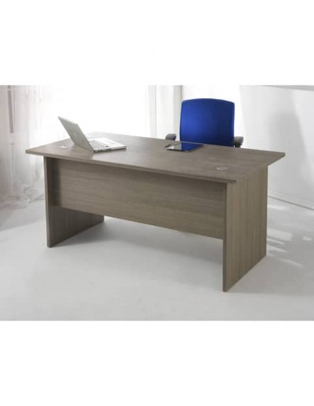 Scrivania Frensy Larix 160x80x72 cm fianchi a pannello rovere grigio ULAGS160