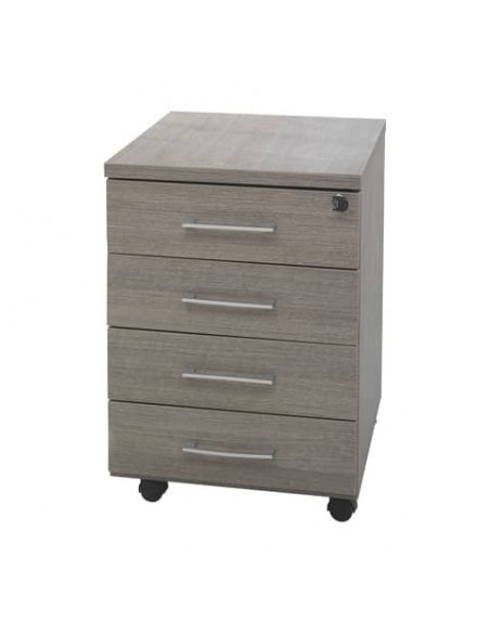 Cassettiera con 4 cassetti Frensy Larix 44x52x63 cm rovere grigio ULAGC4C