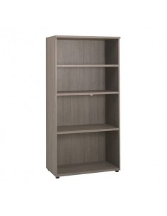 Mobile alto a giorno Frensy Larix 3 ripiani doppia larghezza 90x45x180 cm rovere grigio - ULAGM18