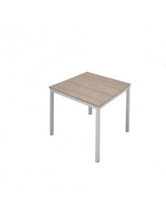 Scrivania con gambe metalliche Frensy Florence 80x80x72 cm olmo - frassino chiaro - UFLSM80