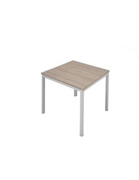 Scrivania con gambe metalliche Frensy Florence 80x80x72 cm olmo - frassino chiaro - UFLSM80