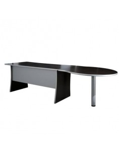 Penisola con gamba metallica Frensy Spirit 100x100x72 cm wengé USPWP100