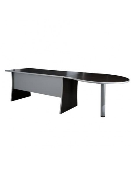 Penisola con gamba metallica Frensy Spirit 100x100x72 cm wengé USPWP100