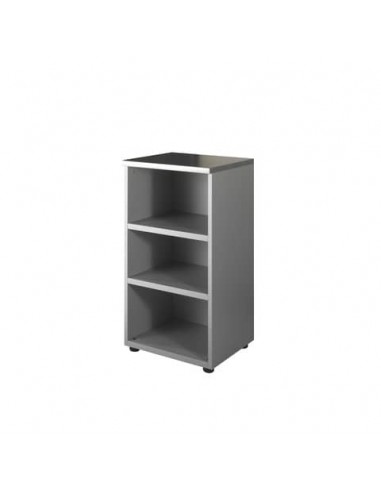 Mobile basso a giorno Frensy Spirit 1 ripiano 45x45x90 cm top wengé struttura grigio - USPWM94