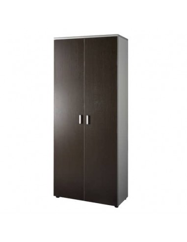 Mobile alto a giorno Frensy Spirit 3 ripiani doppia larghezza 90x45x210 cm top wengé - struttura grigio - USPWM210