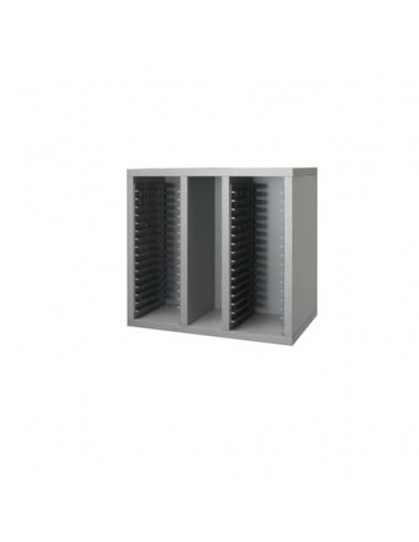 Cassetta Porta CD Frensy Spirit 42x27x39 cm top wengé - struttura argento - USPWCPCD