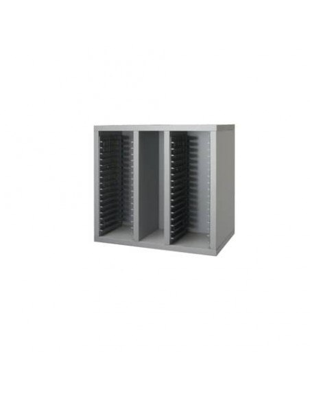 Cassetta Porta CD Frensy Spirit 42x27x39 cm top wengé - struttura argento - USPWCPCD