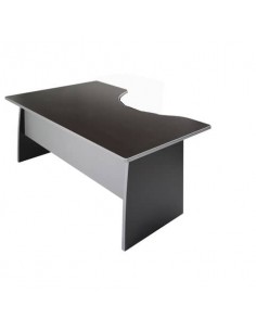 Scrivania informatica Frensy Spirit con semipenisola destra 160x100x72 cm wengé - USPWSI16DX