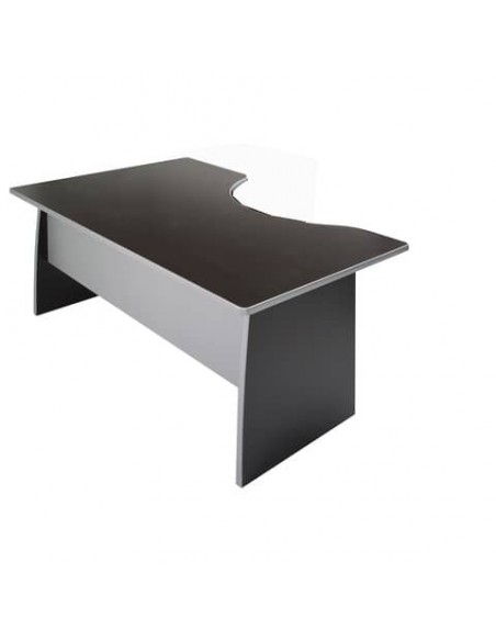 Scrivania informatica Frensy Spirit con semipenisola destra 160x100x72 cm wengé - USPWSI16DX