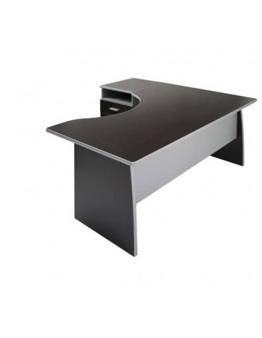 Scrivania informatica Frensy Spirit con semipenisola sinistra 180x100x72 cm wengé - USPWSI18SX