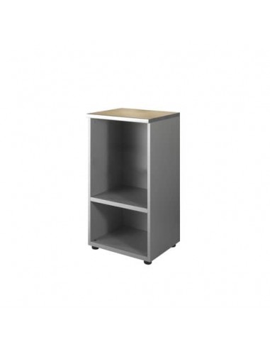 Mobile basso a giorno Frensy Spirit 1 ripiano 45x45x90 cm rovere - struttura grigio - USPRM94