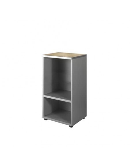 Mobile basso a giorno Frensy Spirit 1 ripiano 45x45x90 cm rovere - struttura grigio - USPRM94