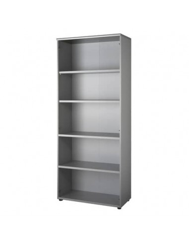 Mobile alto a giorno Frensy Spirit 3 ripiani doppia larghezza 90x45x210 cm top rovere - struttura grigia - USPRM210