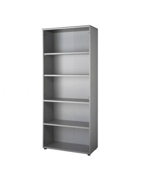 Mobile alto a giorno Frensy Spirit 3 ripiani doppia larghezza 90x45x210 cm top rovere - struttura grigia - USPRM210