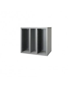 Cassetta Porta CD Frensy Spirit 42x27x39 cm top rovere - struttura argento - USPRCPCD