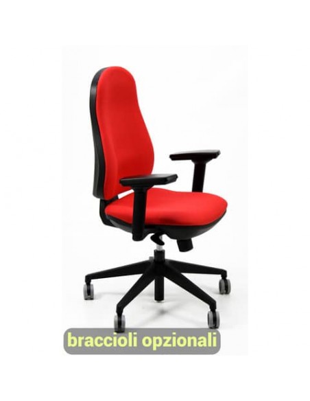 Sedia girevole operativa Unisit Ariel AIER Eco smart rivestimento ignifugo - bordeaux - AIER/ID