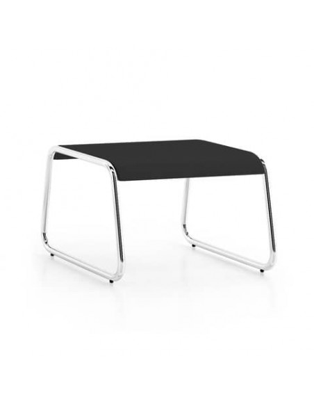 Tavolo basso portariviste Unisit Carosello CAT - acciaio cromato laccato nero - CAT/N