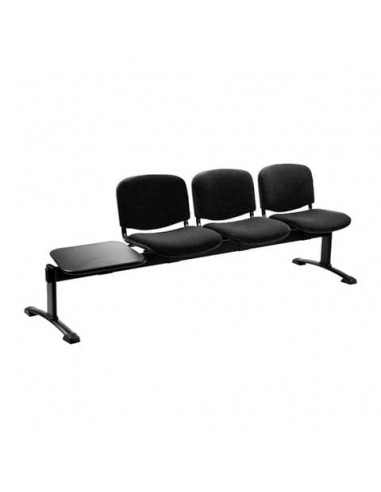 Panca 3 posti attesa Unisit Dado D53PT con tavolino - rivestimento Eco grigio scuro - D53PT/ET