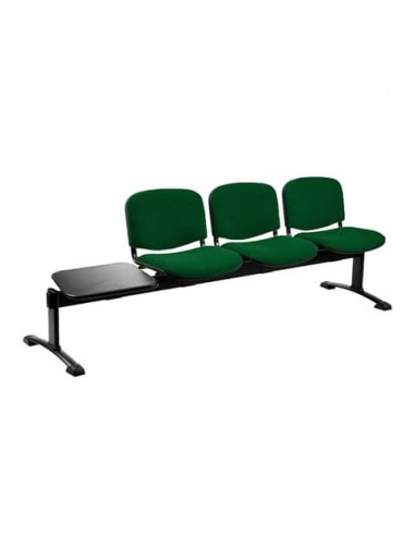 Panca 3 posti attesa Unisit Dado D53PT con tavolino - rivestimento Eco verde - D53PT/EV