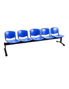 Panca 5 posti attesa Unisit Dado D5P5P - PPL blu D5P5P/BL