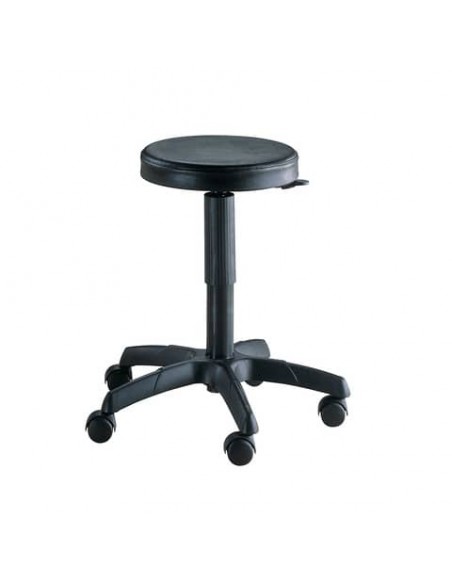 Sgabello tecnico Unisit Esos EOE12 poggiapiedi telescopico senza schienale poliuterano integrale nero - EOE12