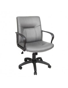 Poltrona direzionale girevole Unisit Eridanus ERD Eco Smart schienale basso - rivestimento pelle grigio - ERD/PT