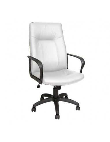 Poltrona direzionale girevole Unisit Eridanus ERP Eco Smart schienale alto - rivestimento ecopelle bianco - ERP/KQ