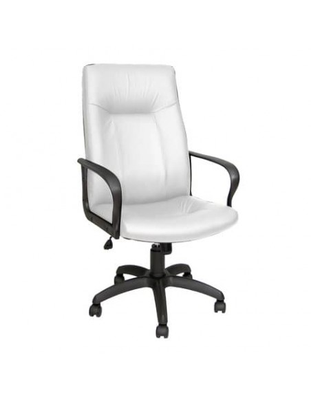 Poltrona direzionale girevole Unisit Eridanus ERP Eco Smart schienale alto - rivestimento ecopelle bianco - ERP/KQ