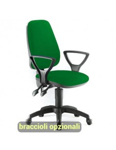 Sedia operativa girevole Unisit Leda LDAY Eco smart - schienale alto - rivestimento Eco verde - LDAY/EV