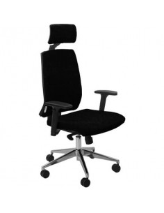 Sedia operativa girevole Unisit Larissa LR1SB con poggiatesta - rivestimento ignifugo grigio scuro - LR1SB/IT