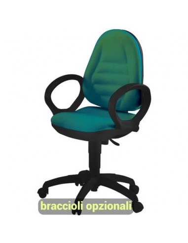 Sedia operativa girevole Unisit Metis MTA Eco Smart - rivestimento Eco verde -MTAS/EV