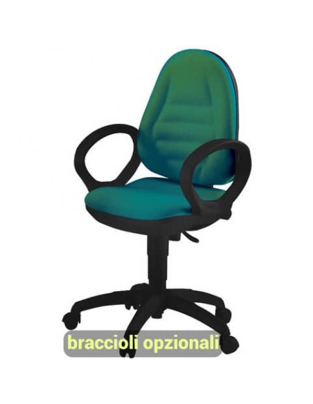 Sedia operativa girevole Unisit Metis MTA Eco Smart - rivestimento Eco verde -MTAS/EV