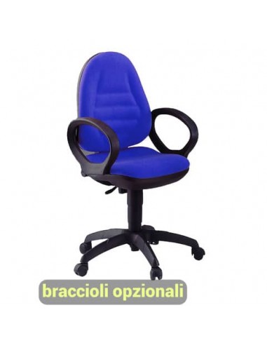 Sedia operativa girevole Unisit Metis MTA Eco Smart - rivestimento ignifugo blu - MTAS/IB