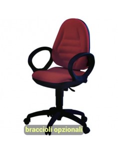 Sedia operativa girevole Unisit Metis MTA Eco Smart - rivestimento ignifugo bordeaux - MTAS/ID