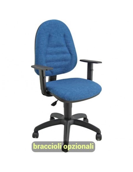 Sedia operativa girevole Unisit Metis MTPRO Eco Smart - rivestimento Eco blu - MTPRO/EB