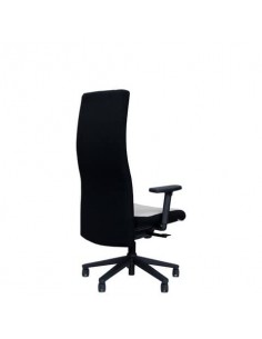Poltrona direzionale girevole Unisit Next schienale alto regolabile - rivest. ignifugo nero - con braccioli - NEXT/IN