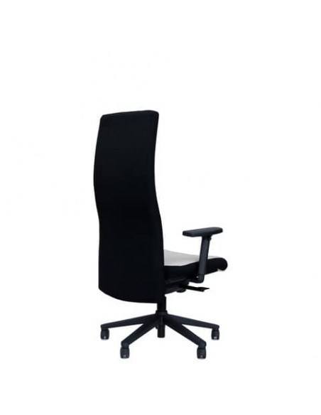 Poltrona direzionale girevole Unisit Next schienale alto regolabile - rivest. ignifugo nero - con braccioli - NEXT/IN