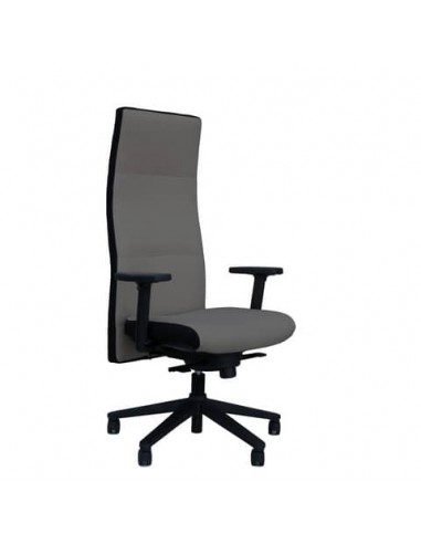 Poltrona direzionale girevole Unisit Next schienale alto regolabile - rivest. ignifugo grigio con braccioli NEXT/IT